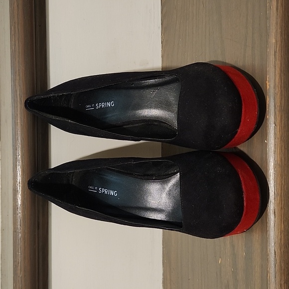 Size 9 5" heel black red and leaopard print - Picture 2 of 4